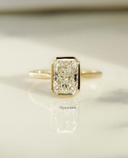 2.50 CT Radiant Cut Moissanite Wedding Ring