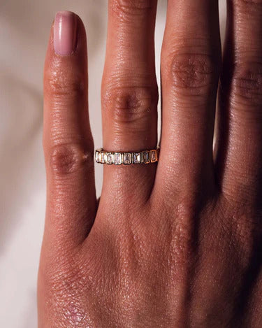 4.50 TCW Emerald Cut Lab Grown Diamond Wedding Band Gift For Her