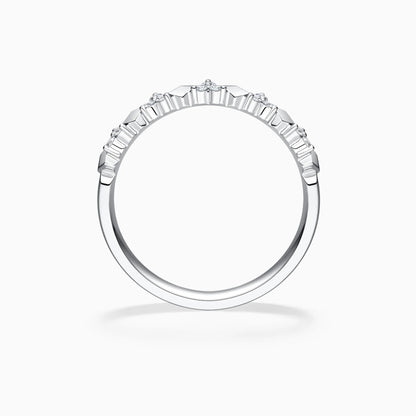 0.45 TCW Round Cut Moissanite Diamond Unique Wedding Band