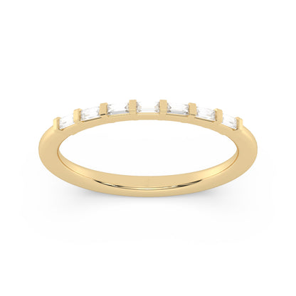 0.20 TCW Buggatte Cut Lab Grown Diamond Wedding Band Gift For Her