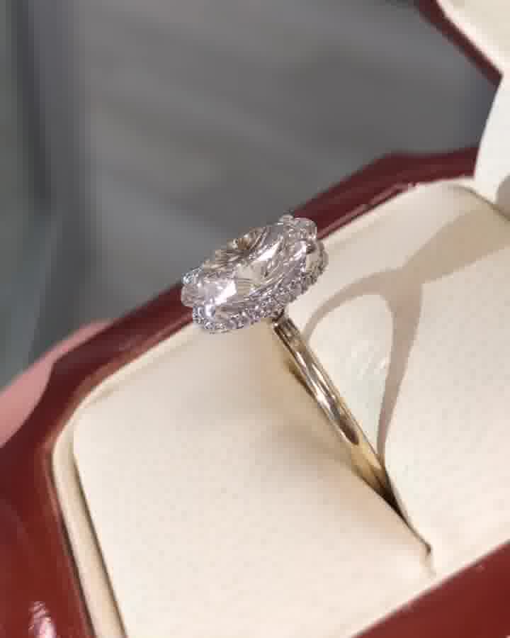 3.00  CT Oval Cut Moissanite Wedding Ring