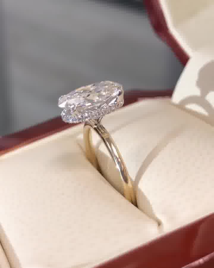 3.00  CT Oval Cut Moissanite Wedding Ring