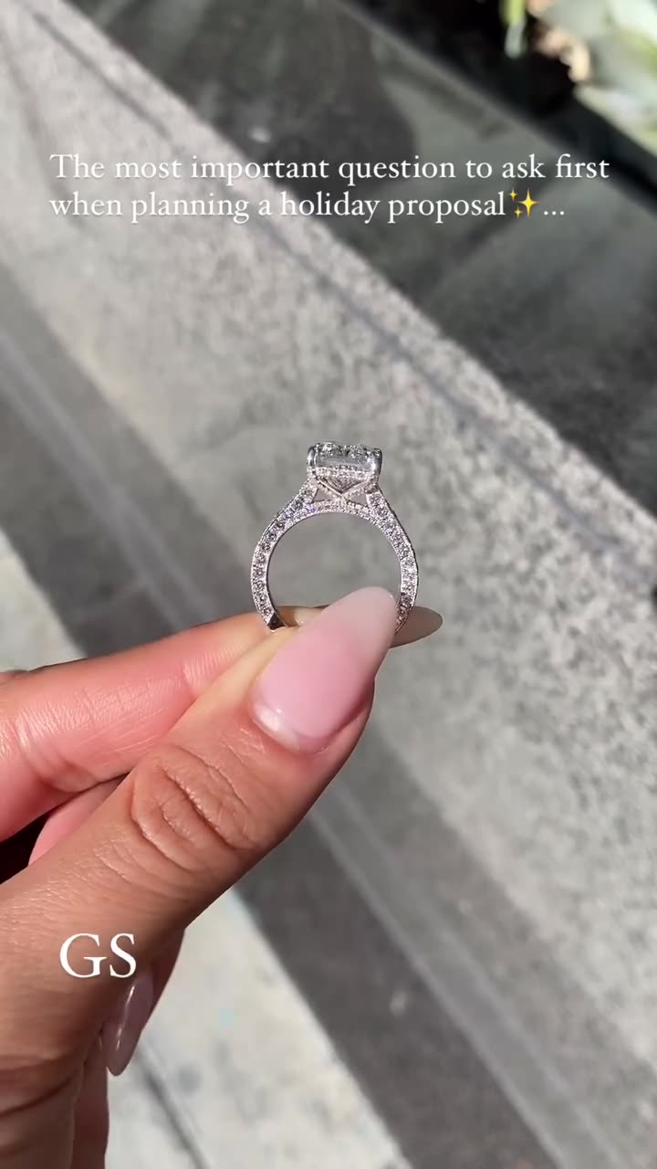 4.30 CT Radiant Cut Moissanite Engagement Ring