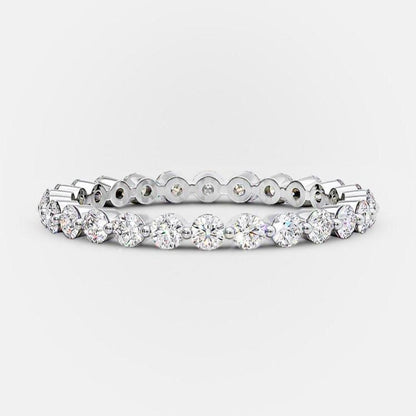 0.75 CT Round Cut Lab Grown Wedding Band Gift For Her