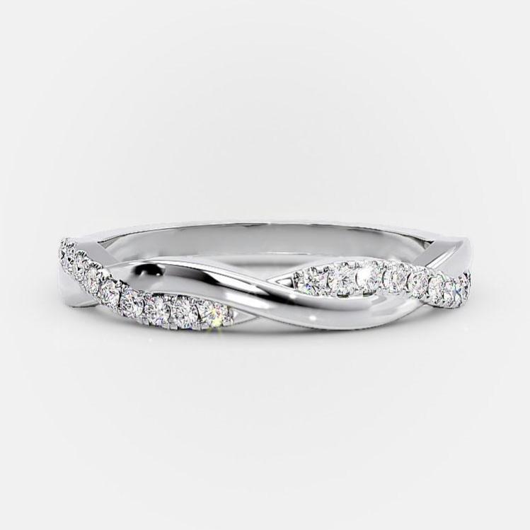 0.20 CT Round Cut Lab Grown Diamond Wedding Band For her