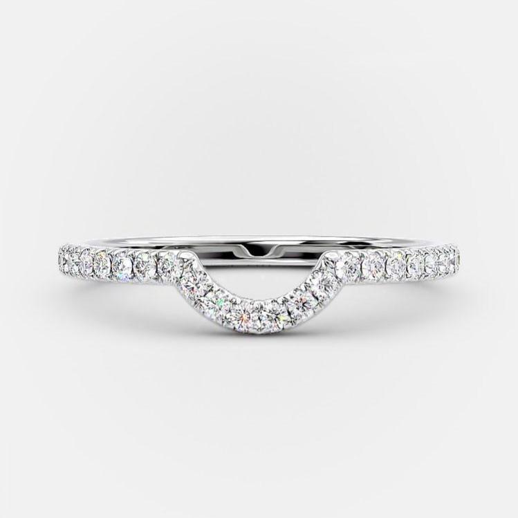 0.20TCW Round Cut Lab Grown Diamond Wedding Band Gift For Her