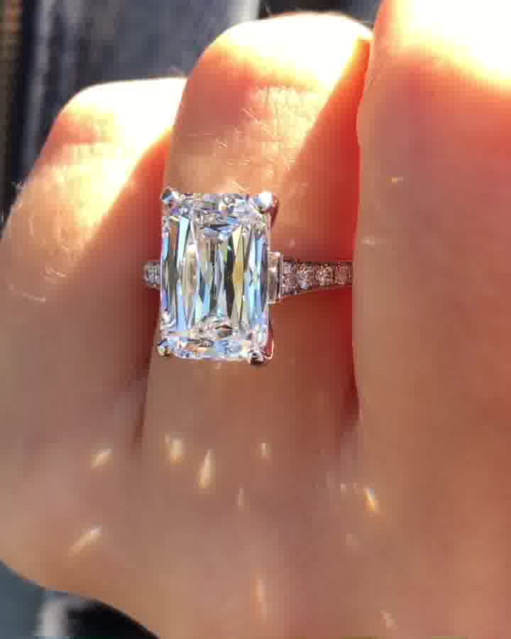 3.00 CT Radiant Cut Moissanite Wedding Ring