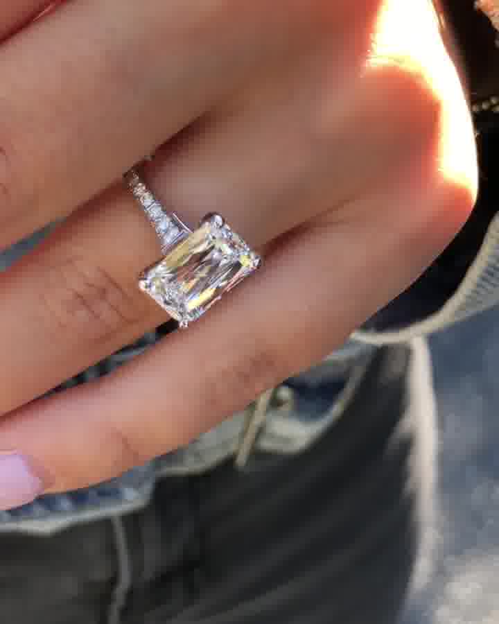 3.00 CT Radiant Cut Moissanite Wedding Ring