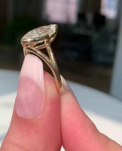 3.50 CT Marquise Cut Moissanite Anniversary Ring