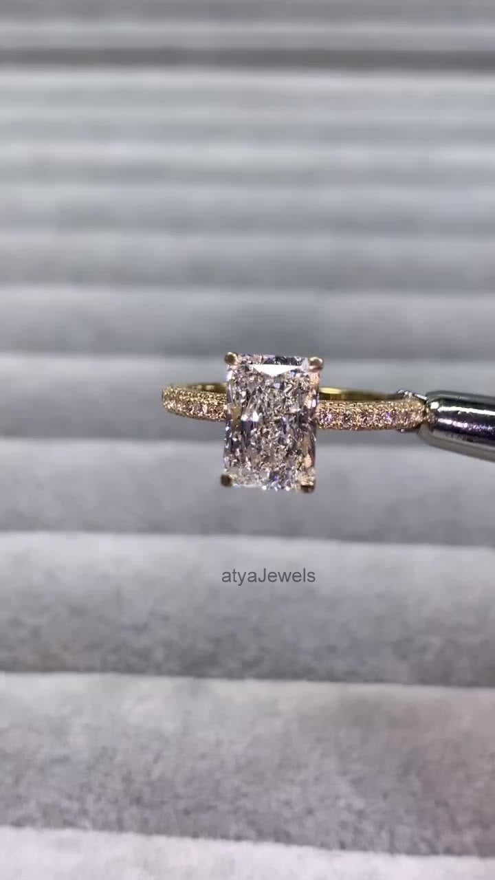 3.50 CT Radiant Cut Moissanite Annivarsary Ring