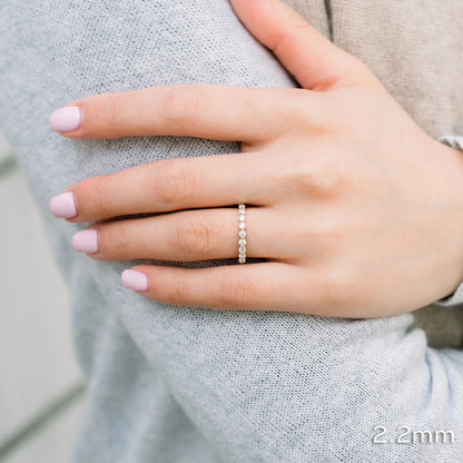 0.40 TCW Round Brilliant Cut 1.5mm Full Eternity Wedding Band