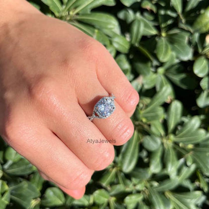 2.00 CT Cushion Cut Moissanite Wedding Ring