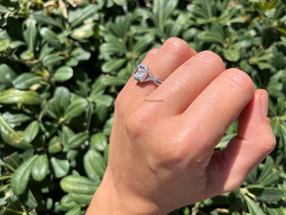 2.00 CT Cushion Cut Moissanite Wedding Ring