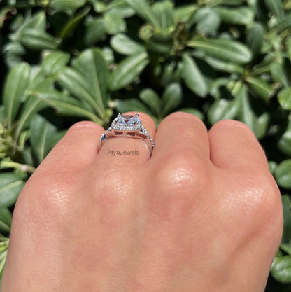 2.00 CT Cushion Cut Moissanite Wedding Ring