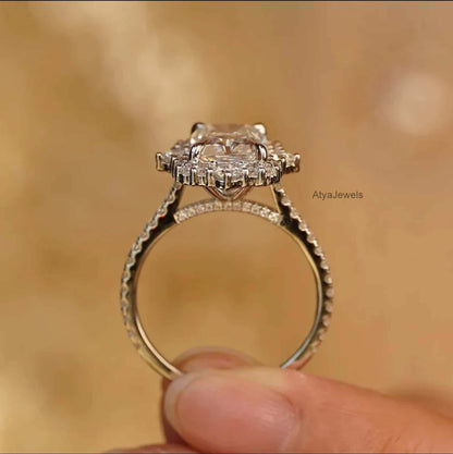 2.50 CT Radiant Cut Moissanite Annivesary Ring