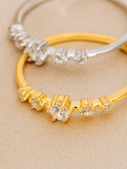 0.15 TCW  Round Brilliant Cut 6 Prong Perfect Wedding Band