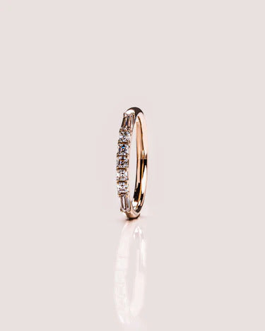 Promise Band For Women Lab Diamond Gold Anniversary Gifts Band For Wife