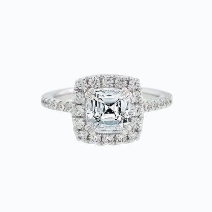 1.50 CT Cushion Cut Moissanite Engagement Ring