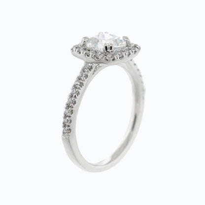 1.50 CT Cushion Cut Moissanite Engagement Ring