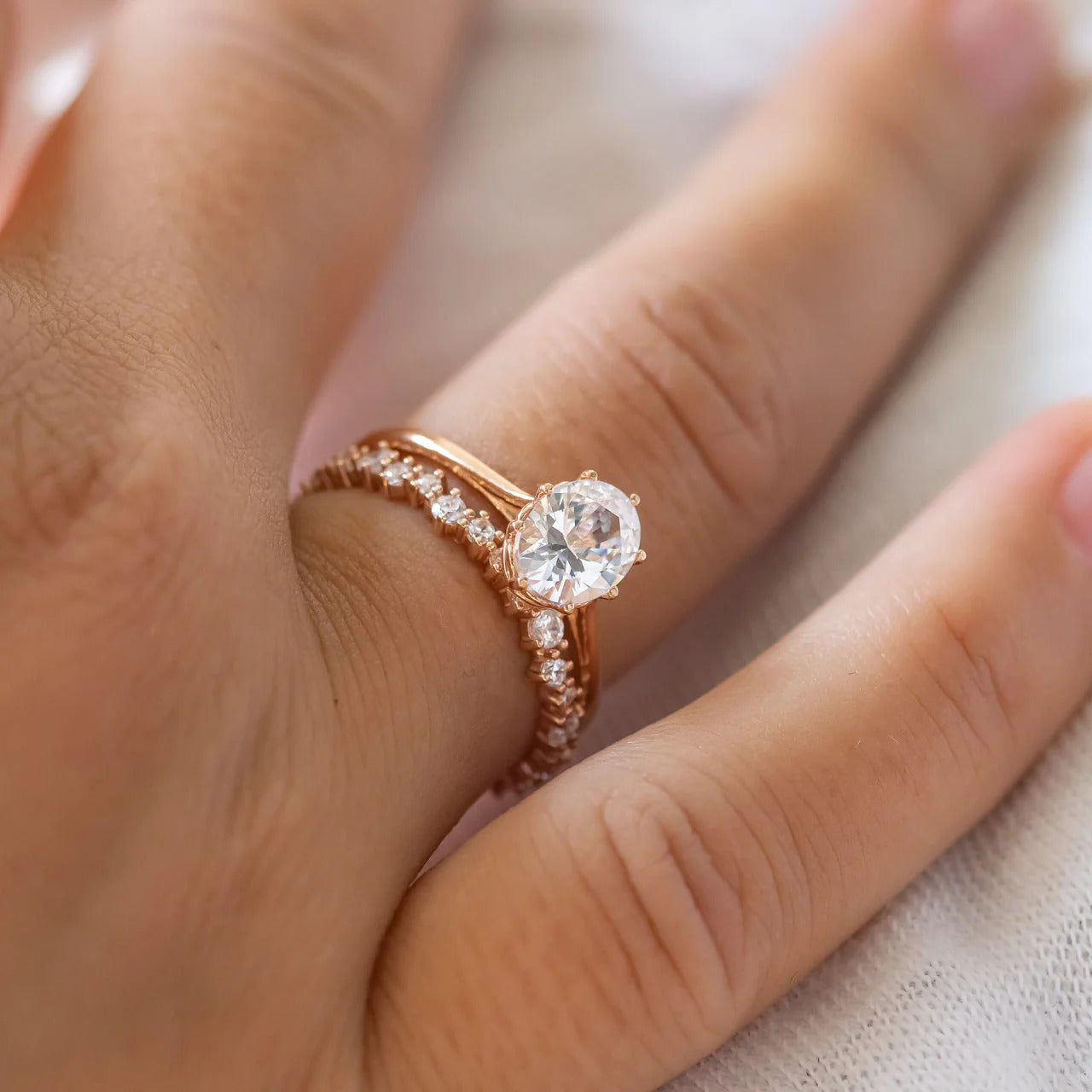0.50 TCW Round Brilliant Cut Full Eternity Wedding Band