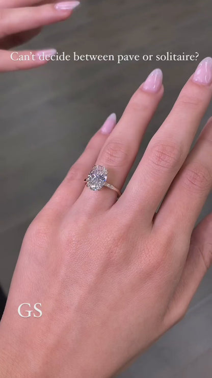 3.00 CT Oval Cut Moissanite Engagement Ring