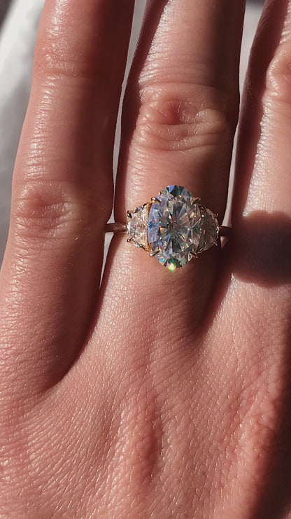 3.50 CT Oval Cut Moissanite Wedding Ring