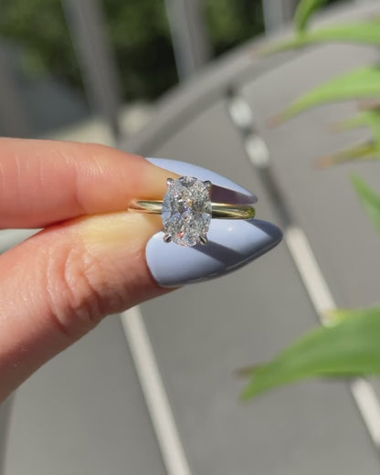 3.00 CT Oval Cut Moissanite Engagement Ring