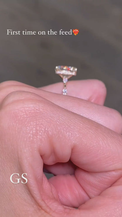 3.00 CT Cushion Cut Moissanite Engagement Ring