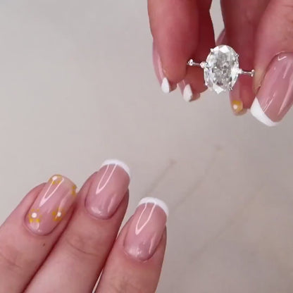 3.00 CT Oval Cut Moissanite Engagement Ring