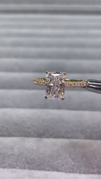 3.50 CT Radiant Cut Moissanite Annivarsary Ring