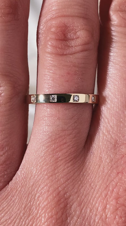 Lab grown Diamond Wedding Eternity Band Solid Gold Diamond Band For Girl