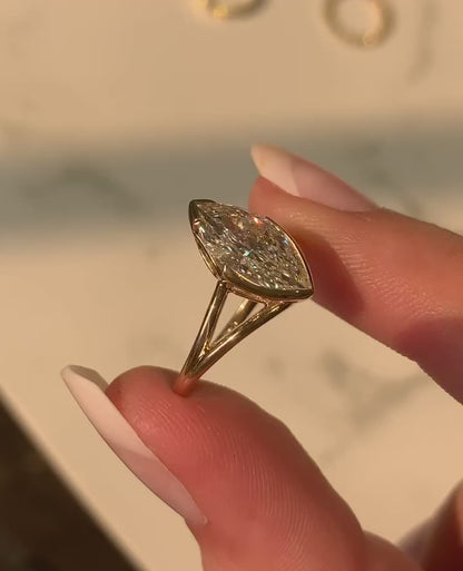 3.50 CT Marquise Cut Moissanite Anniversary Ring