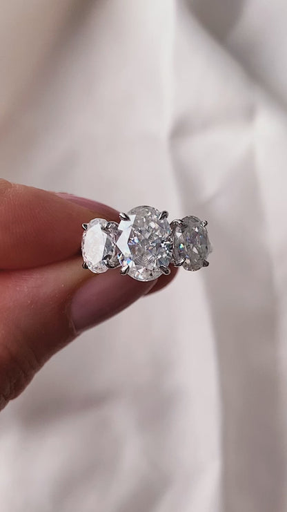 4.00 TCW Oval Cut Moissanite Engagement Ring