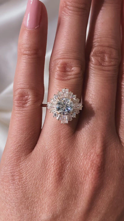 1.50 CT Round Cut Moissanite Wedding Ring