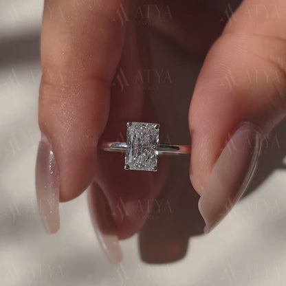 1.30 CT Radiant Cut IGI Certified Lab Grown Diamond Solitaire Engagement Ring For Women