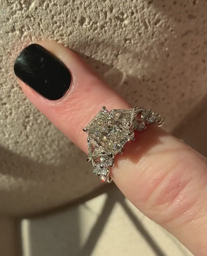 2.00 CT Radiant Cut Moissanite Anniversary Ring