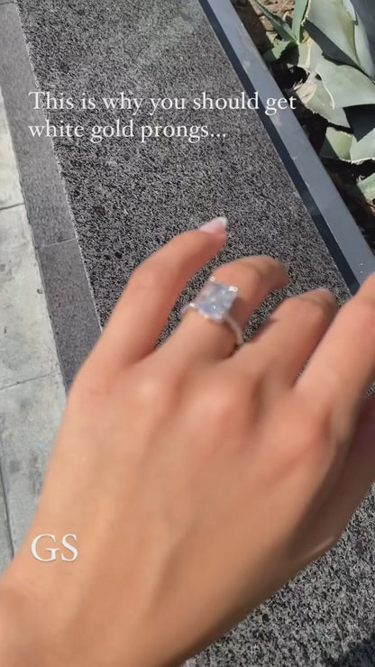 3.00 CT Radiant Cut Moissanite Engagement Ring