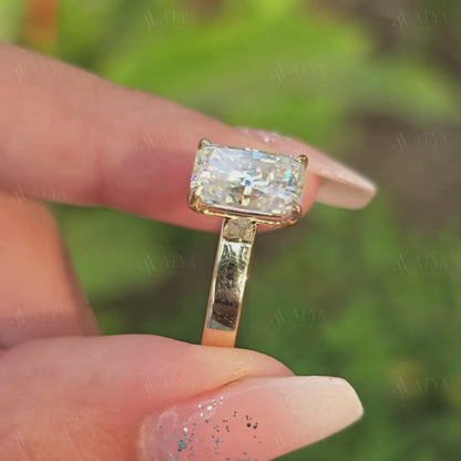 2.50 CT Radiant Cut Solitaire Engagement Ring For Her Dainty Ring Promise Ring Bridal Ring