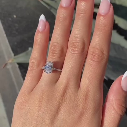2.50 CT Oval Cut Moissanite Engagement Ring