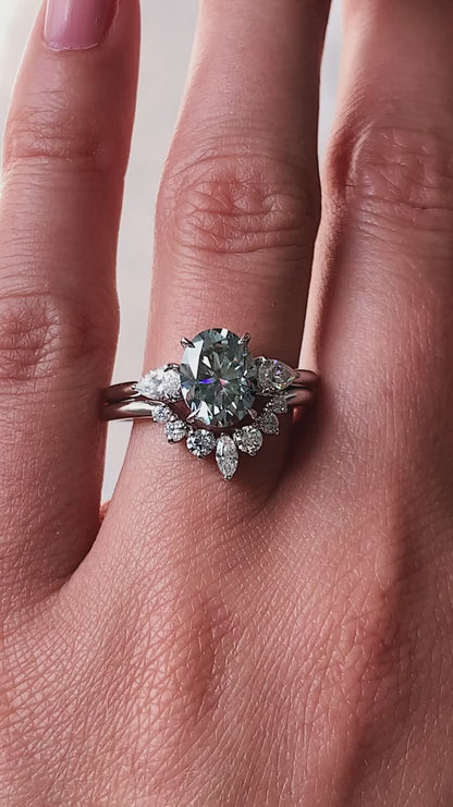 2.50 CT Oval Cut Moissanite Engagement Ring