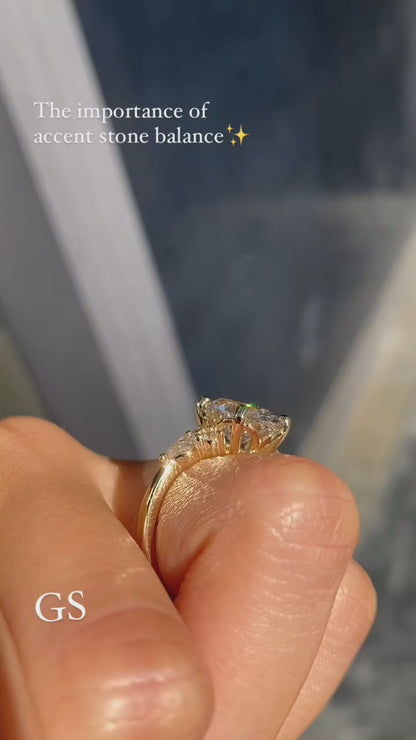 2.50 CT Oval Cut Moissanite Valentine Ring