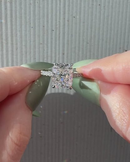 3.50 CT Elongated Cushion Cut Moissanite Engagement Ring