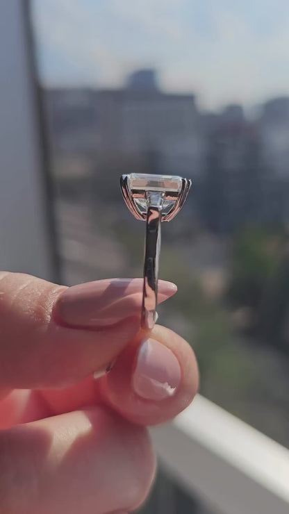 2.50 CT Emerald Cut Moissanite Engagement Ring