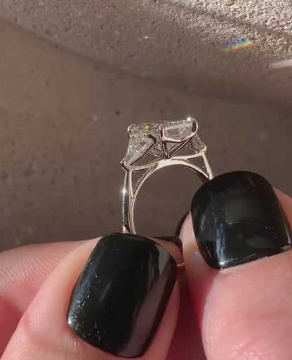 2.00 CT Radiant Cut Moissanite Anniversary Ring