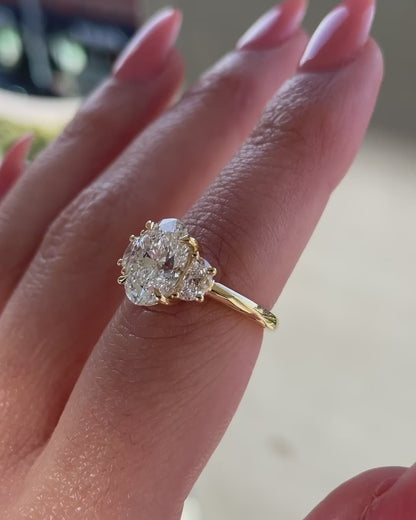 3.50 CT Oval Cut Moissanite Engagement Ring