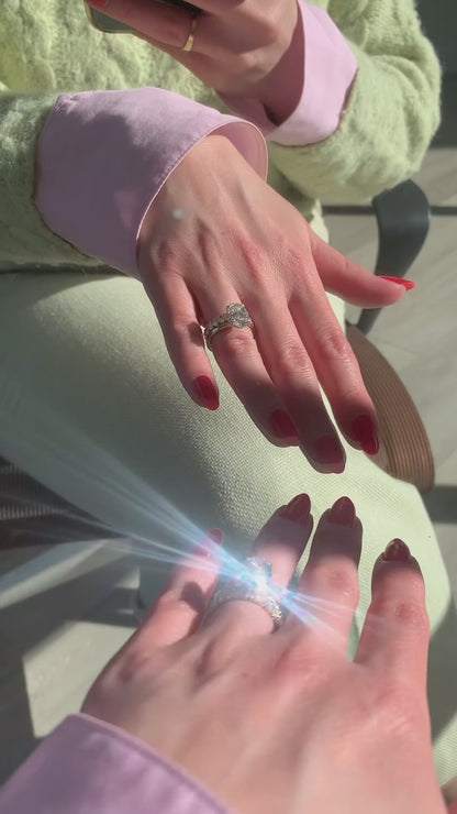 3.00 CT Oval Cut Moissanite Engagement Wedding Bridal Ring Sets