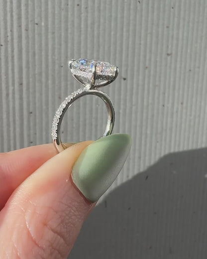 3.50 CT Elongated Cushion Cut Moissanite Engagement Ring
