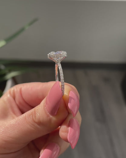 3.00 CT Oval Cut Moissanite Bridal Wedding Ring Set