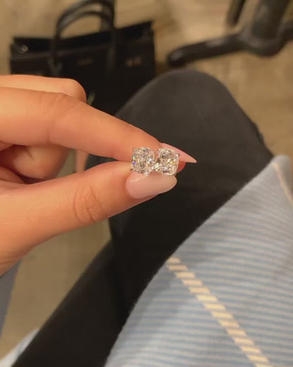 2.00 CT Cushion Cut Vintage Style Moissanite Studes Gift for Her