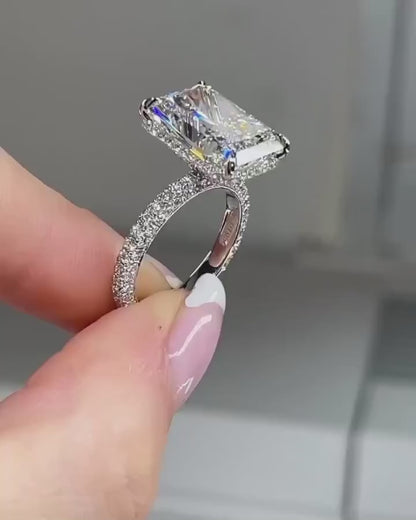 3.50 CT Radiant Cut Moissanite Engagement Ring